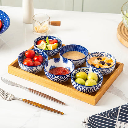 Ceramic Dipping Bowls Set - 4 Oz Small Dessert Bowl 3.5 Inch Porcelain Small Bowls for Side Dishes