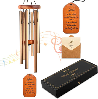 Memorial Gifts, 30" Wooden Sympathy Wind Chimes for Loss of Loved One