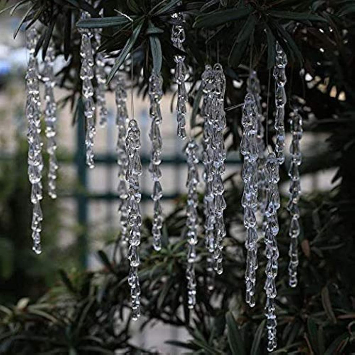 25 pcs icicles Ornament Set - ToBeIT Christmas Decoration Acrylic Clear icicles Set (25pcs Icicle