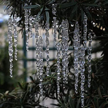 25 pcs icicles Ornament Set - ToBeIT Christmas Decoration Acrylic Clear icicles Set (25pcs Icicle