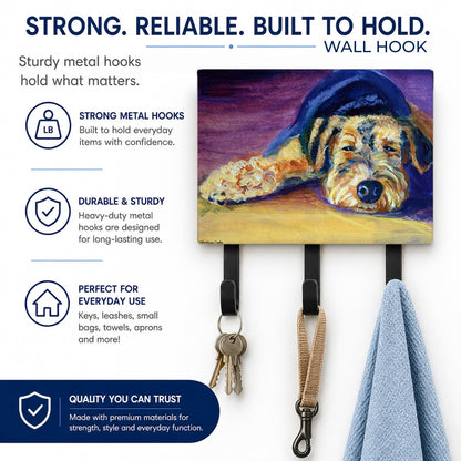 Caroline's Treasures 7344TH68 Snoozer Airedale Terrier Leash or Key Holder, Wall Hooks, Key Hooks