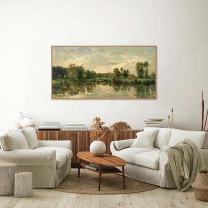 Tinonedraw Vintage Nature Framed Canvas Wall Art Set of 3, French Country Wall Decor, Rustic