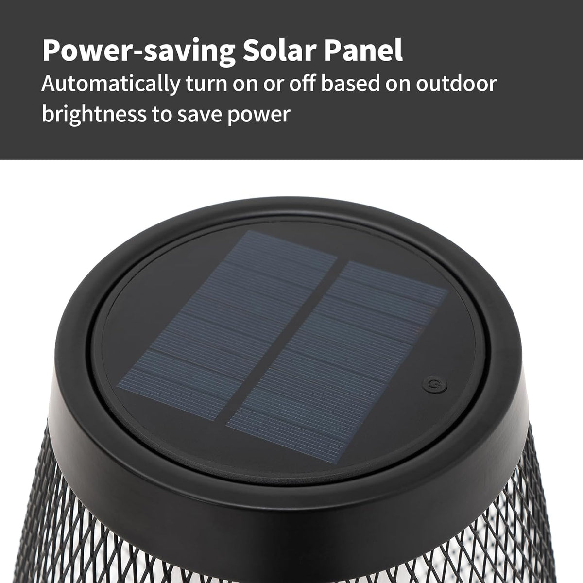 Patio Solar Light Flickering Flame Solar Lamps Hollow Out Waterproof Outdoor Lantern Metal