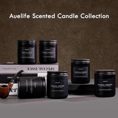 Scented Candles Set | Gifts for Men - 6Pack Candle Set - Masculine Candle, Soy Candles for Home