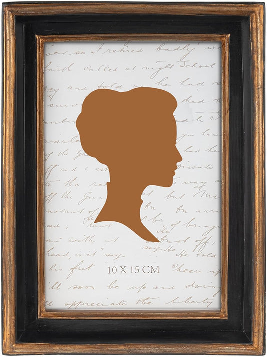 AELS 4x6 Inch Vintage Picture Frame, Elegant Luxury Antique Photo Frames with Glass Front, Photo