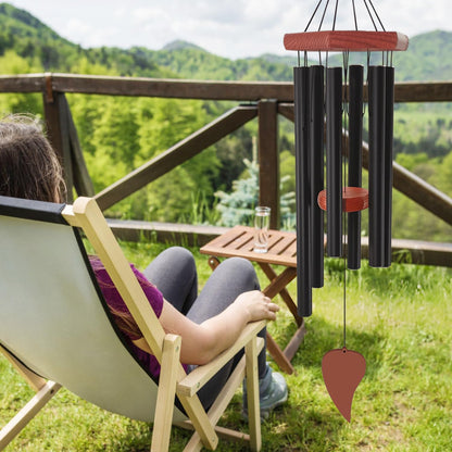Wind Chimes for Outside, Memorial Wind Chimes with 6 Long Metal Tubes, Sympathy Wind Chime with