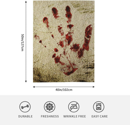 HGOD DESIGNS Bloody Hand Flannel Fleece Bed Blanket Throw Blanket Lightweight Cozy Plush Blanket