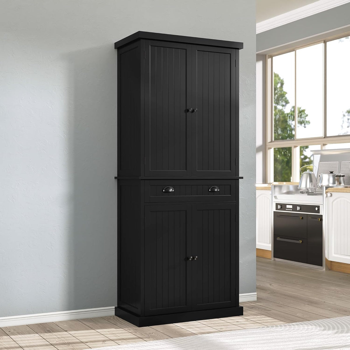 ARTPOWER 72" Tall Kitchen Pantry Storage Cabinet with Drawer and Adjustable Shelves, Pantry Cabinet