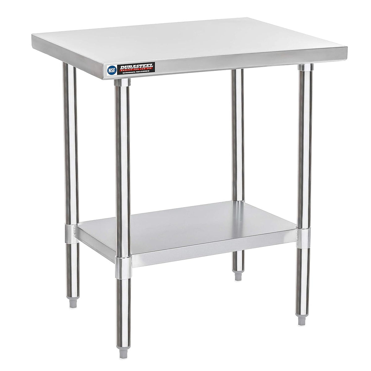 DuraSteel 24x30 Stainless Steel Work Table - NSF Commercial Prep Metal Table - Outdoor Pizza Oven