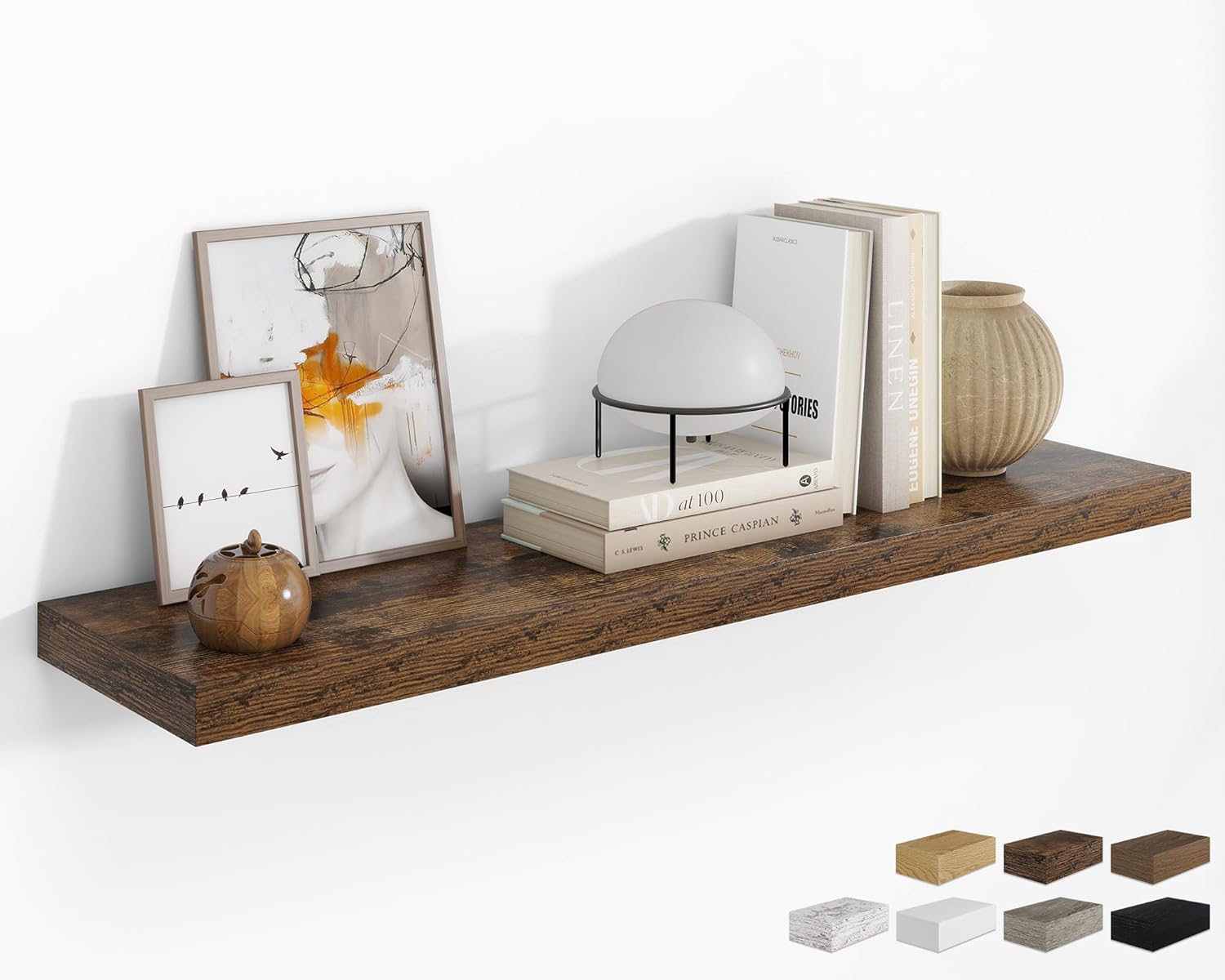 RICHFOCUS 48Inch Floating Shelves for Wall 1 Pack Shelves for Bedroom|Kitchen|Bathroom Wall Mounted