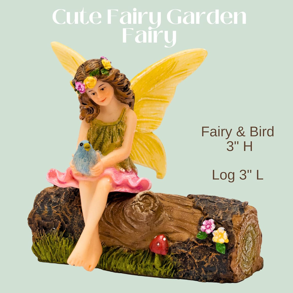 PRETMANNS Fairy Garden Fairies – Cute Accessories for Indoor or Outdoor Miniature Garden - Figurine