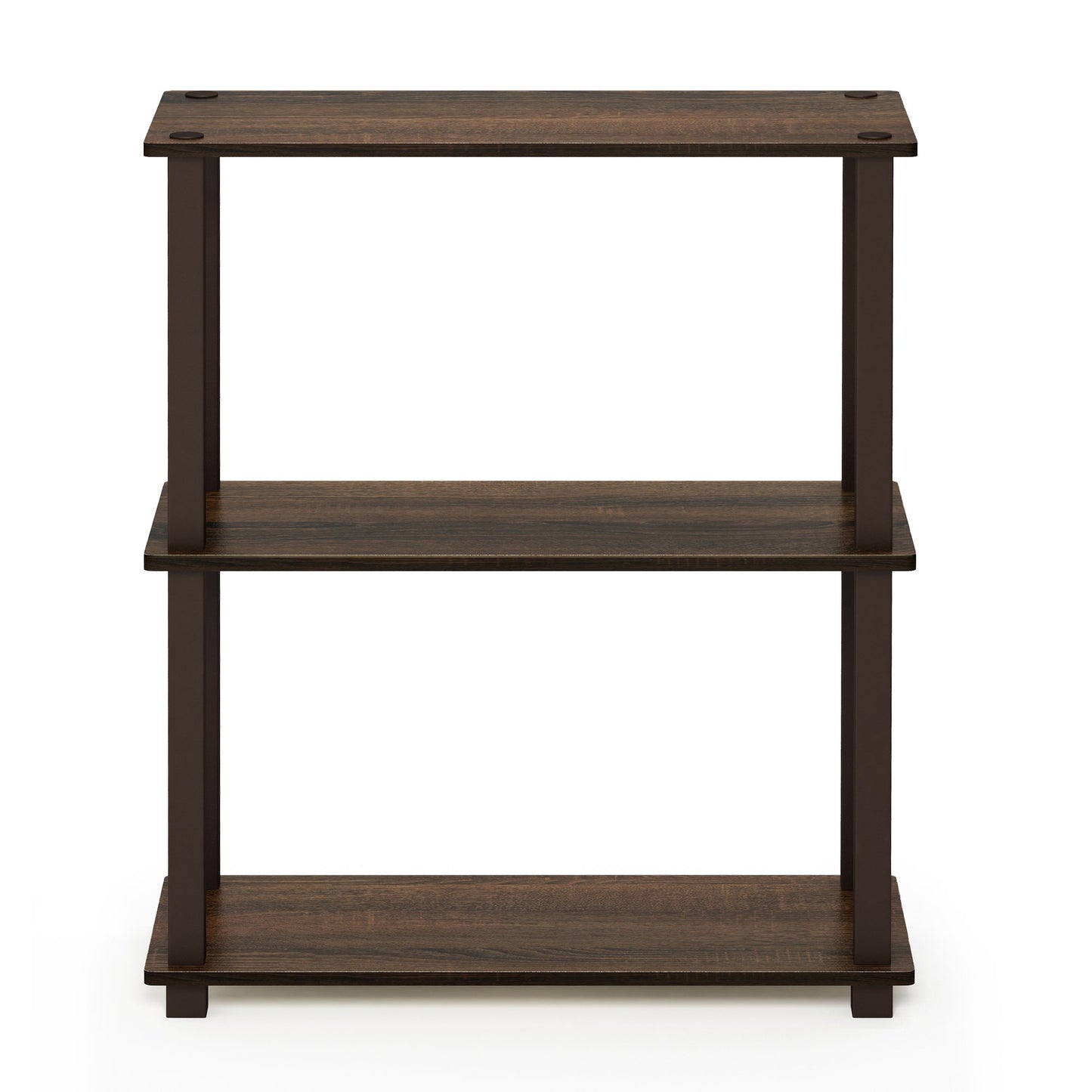 Furinno TURN-S-TUBE Storage Shelves, 3-Tier Book Shelf, Corner Shelf, Toolless Open Shelves, for
