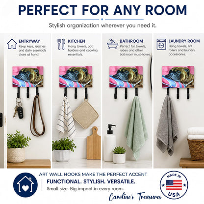 Caroline's Treasures 7347TH68 Fawn Boxer Leash or Key Holder, Wall Hooks, Key Hooks Holder, Coat