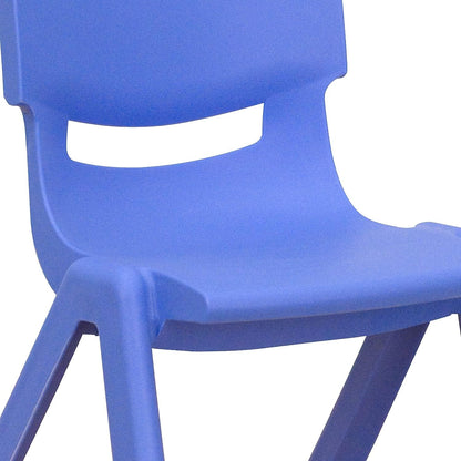 Flash Furniture Emmy Adjustable Classroom Activity Table with 6 Stackable Chairs, Plastic Activity