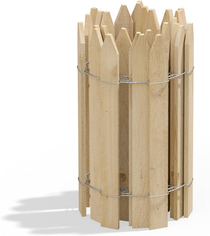 Greenes Fence Cedar Wood Garden Picket Fence 16" H x 8' L (2-Pack, 16' Total)
