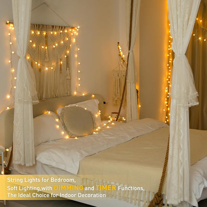 147ft Globe String Lights Indoor Outdoor Waterproof, 300 LED Christmas fairy Lights Plug in with