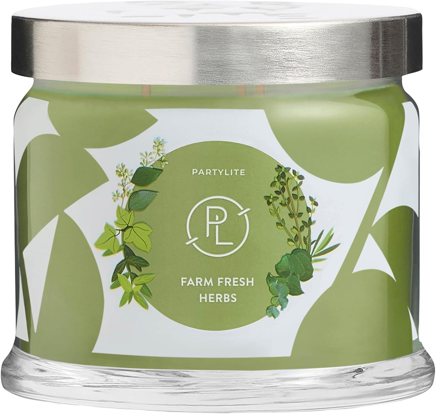 PartyLite Farm Fresh Herbs Scented, Notes of Eucalyptus, Thyme, Garden Mint, Cedarwood & Patchouli