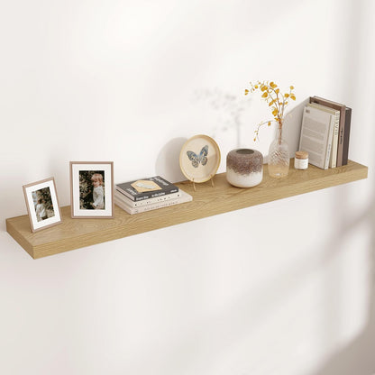 Floating Shelves for Wall, Large Wall Mounted Shelves with Invisible Brackets, Long Wood Floating