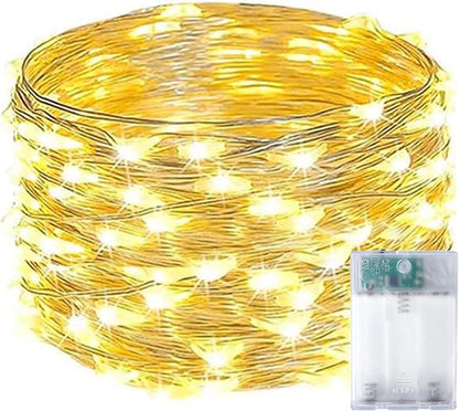 1-Pack Fairy Lights Battery Operated with Timer, Waterproof 16FT 50 LED String Lights Indoor