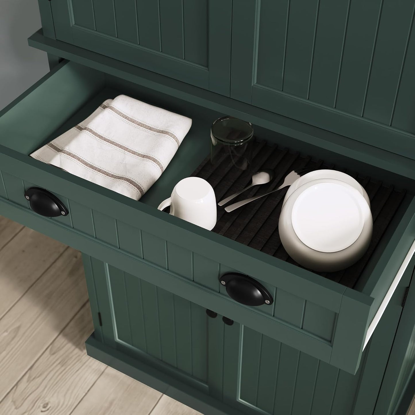 ARTPOWER 72" Tall Kitchen Pantry Storage Cabinet with Drawer and Adjustable Shelves, Pantry Cabinet