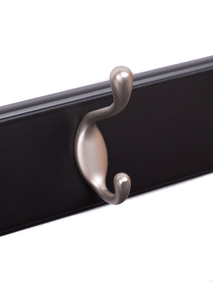 BIRDROCK HOME Oval Hook Coat and Hat Rack - 4 Hooks - 17 Inch - Wall Mount - Towel Leash Backpack