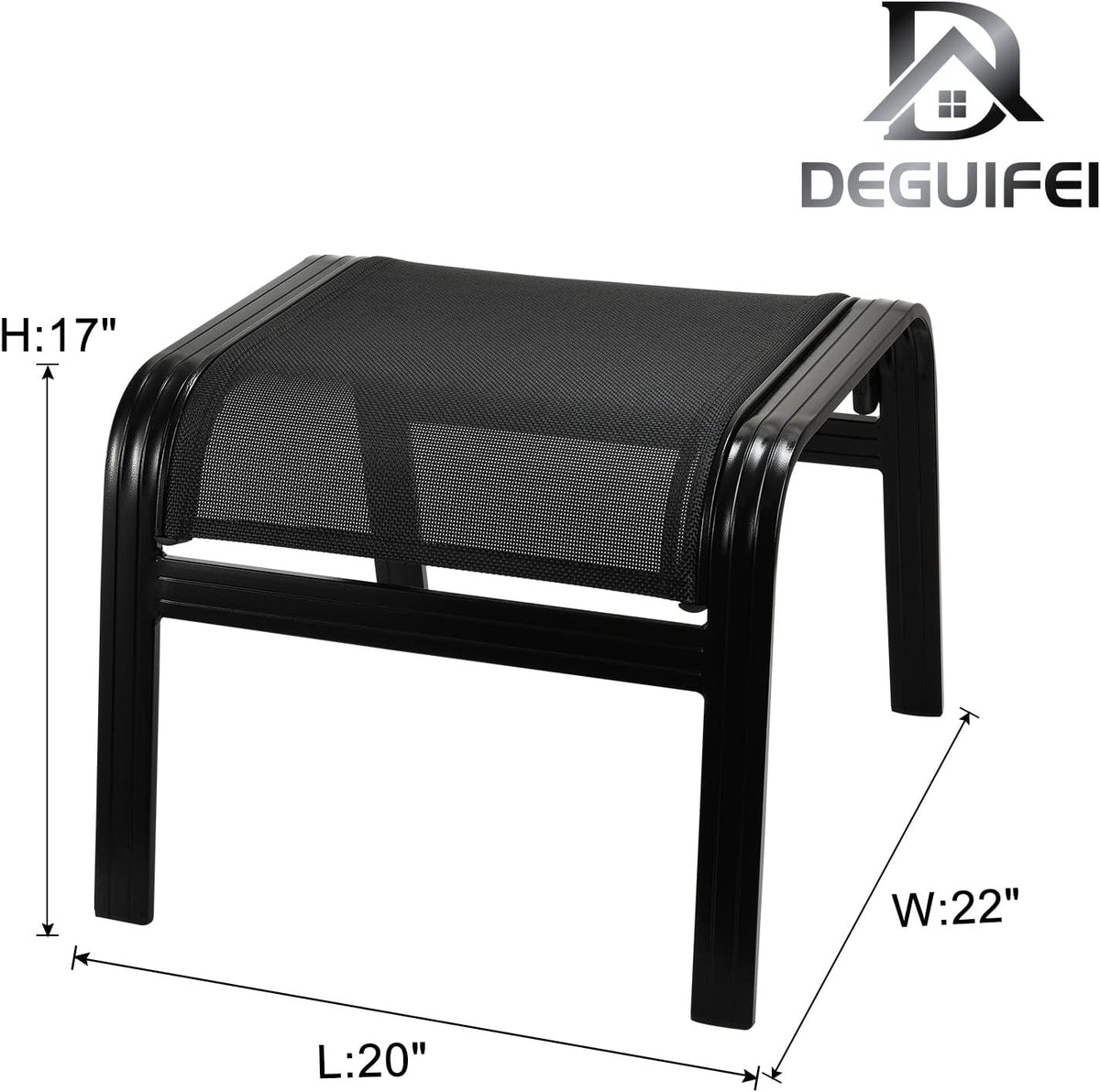 Patio Footstools Outdoor Foot Rest Aluminum Patio Ottomans Portable Seat Wicker Furniture Stackable