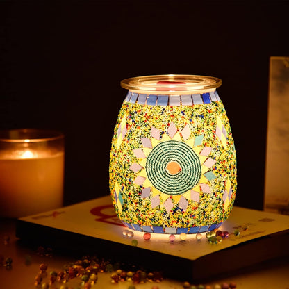 Dicimi Electric Wax Melter, Mosaic Stove Burner, Glass Essential Oil Stove Wax Tart Burner