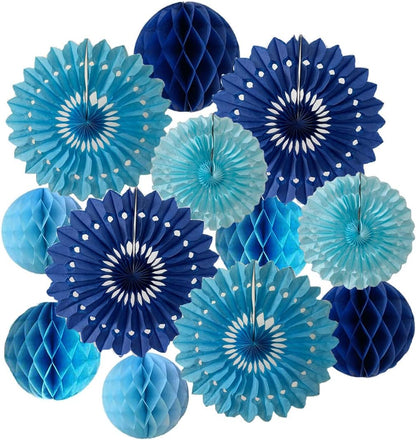 12pcs 6’’ 8’’ Honeycomb Balls Tissue Paper Fans Party Honeycomb Ball Fans Wall Decorations Tissue