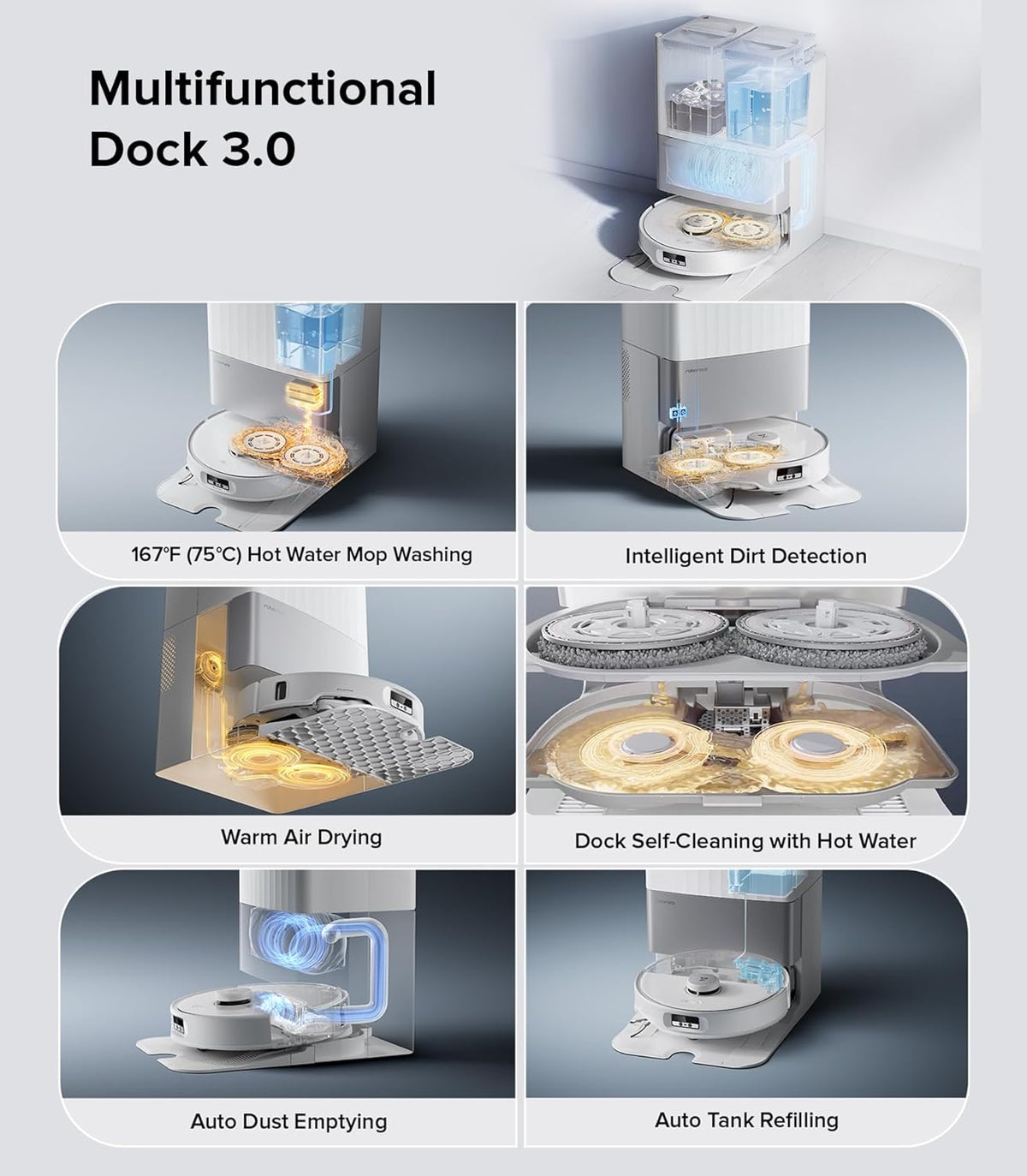 roborock Qrevo Edge Robot Vacuum and Mop, 18,500Pa Suction, Zero-Tangling, AdaptiLift Chassis, Al