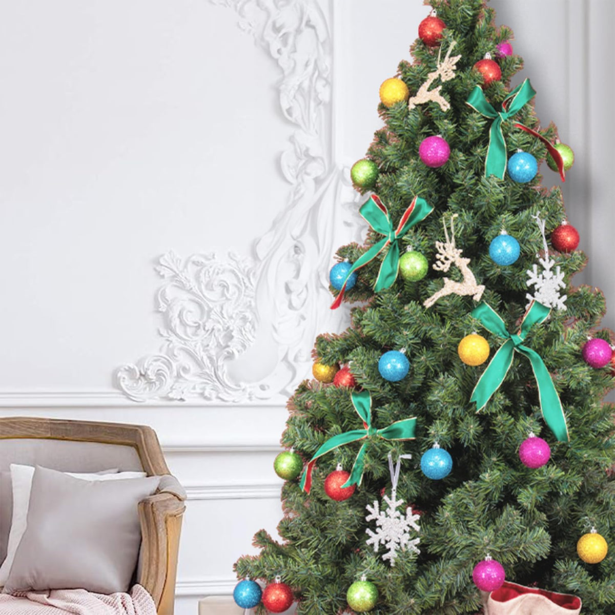 Every Day is Christmas Ornaments, Shatterproof Christmas Tree Ornament Set, Christmas Balls