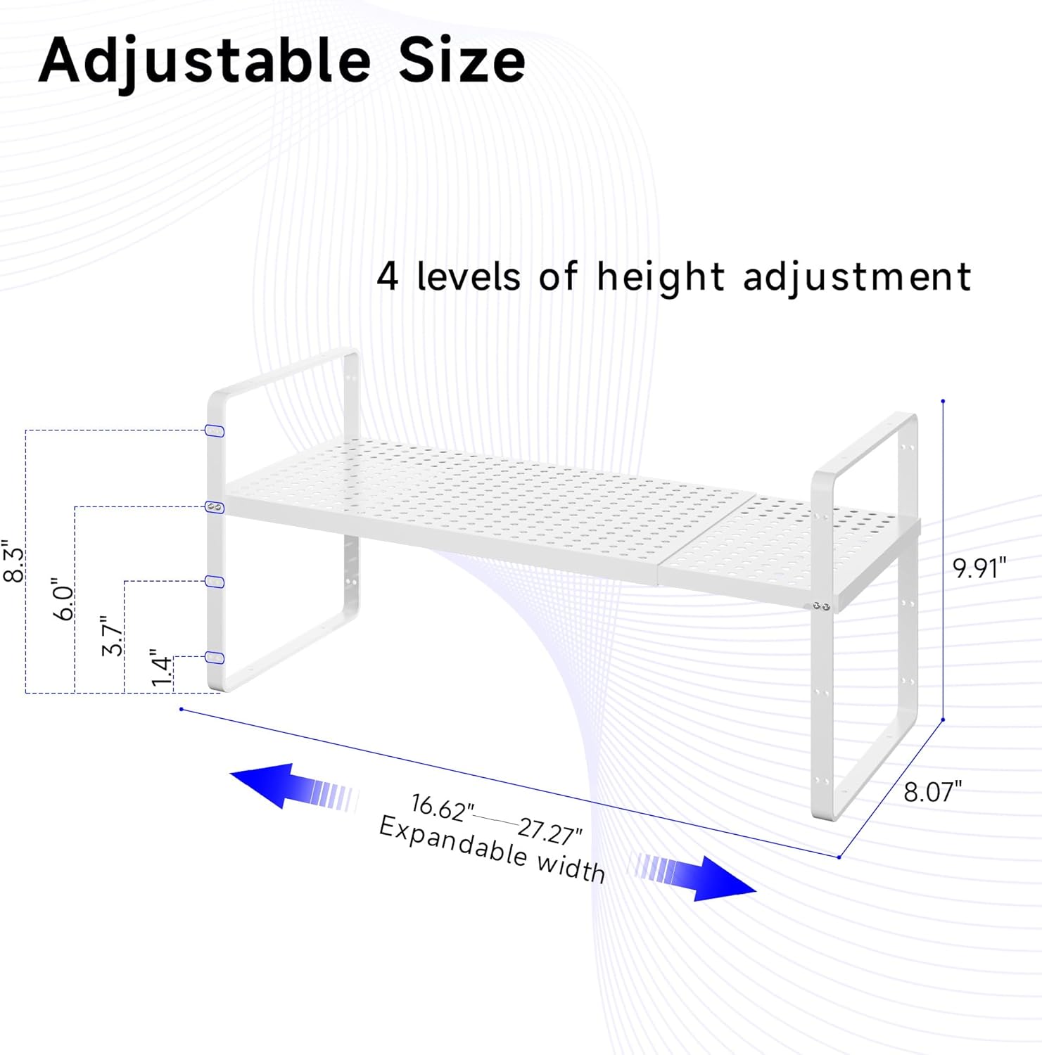Expandable Kitchen Shelf Organizers, Kitchen Cabinet Organizer Stand Rack Organization for