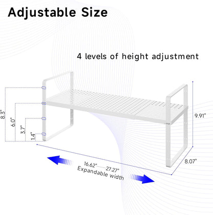 Expandable Kitchen Shelf Organizers, Kitchen Cabinet Organizer Stand Rack Organization for