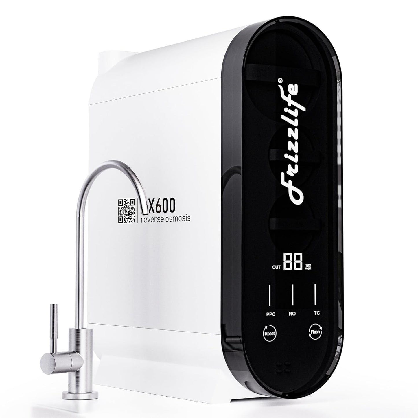 Frizzlife RO Reverse Osmosis Water Filtration System - 600 GPD Fast Flow Under Sink RO Water