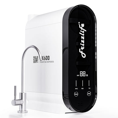 Frizzlife RO Reverse Osmosis Water Filtration System - 600 GPD Fast Flow Under Sink RO Water