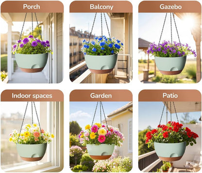 12 Inch Hanging Baskets for Plants Outdoor, Hanging Planters for Indoor Outdoor Plants, Hanging