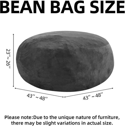 Bean Bag Chair 4Ft, Memory Foam Filled, Large Beanbag Chairs for Adults and Teens, Soft Sofa with
