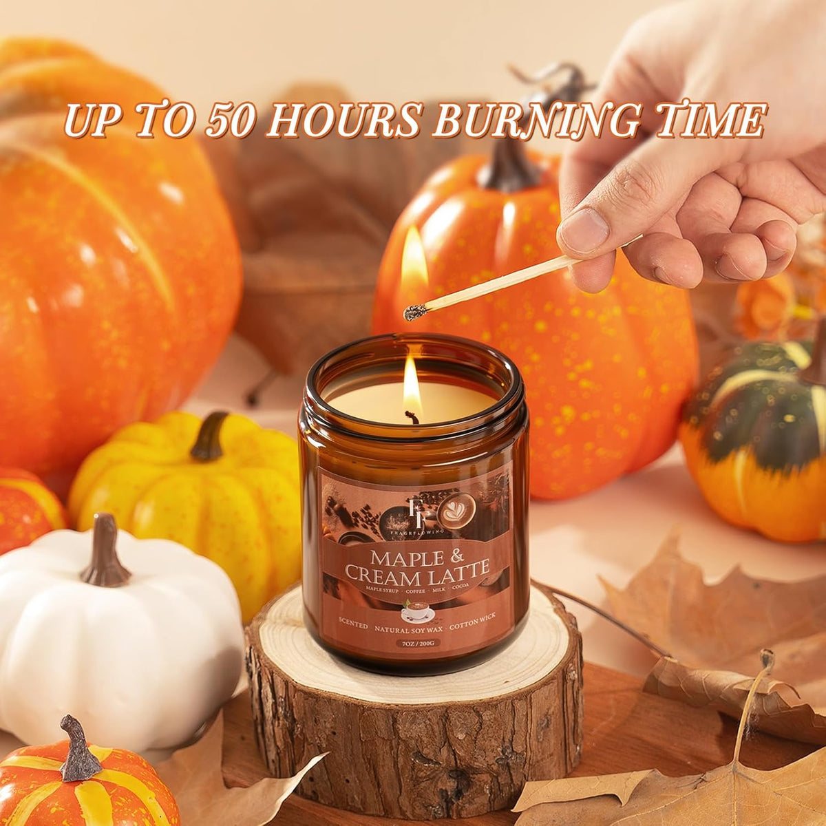 Fall Candles Set, 6 Pack Candles for Home Scented Natural Soy Wax, Autumn Gifts Set for Women Men