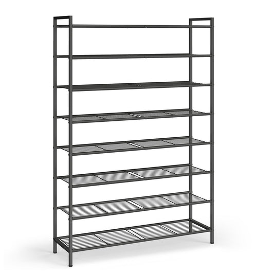 SONGMICS Metal Shoe Rack, Free Standing Shoe Organizer for Entryway Closet Garage Small Spaces