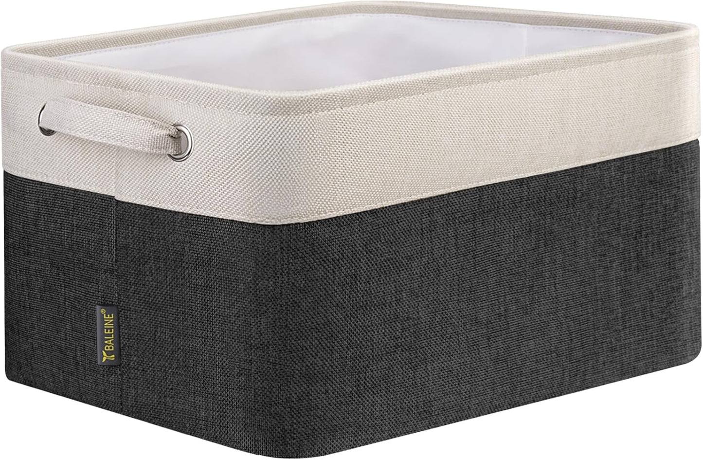 BALEINE 1 Pack Fabric Storage Bins for Shelves, Linen Storage Baskets for Organizing, Decorative