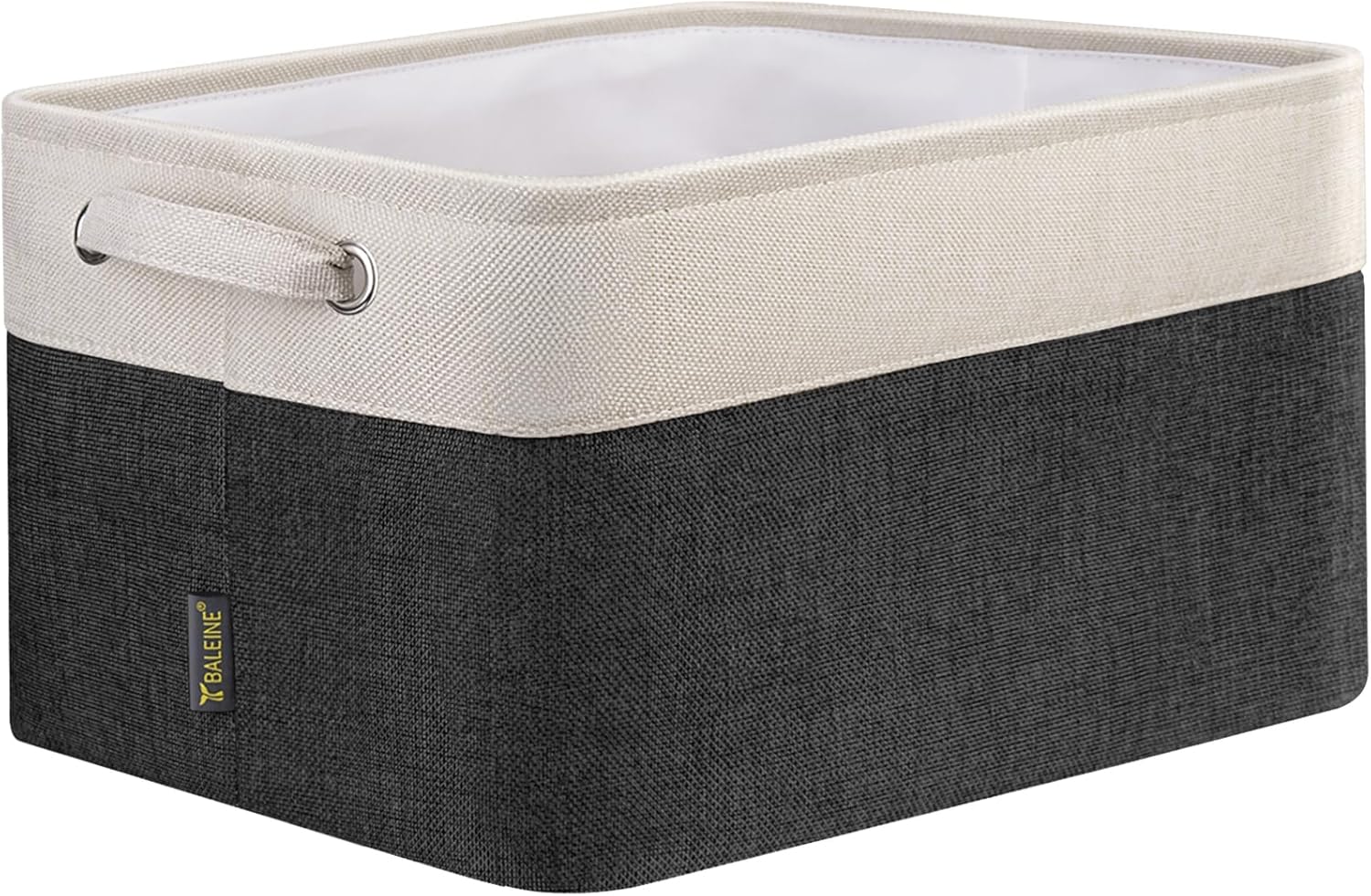 BALEINE 1 Pack Fabric Storage Bins for Shelves, Linen Storage Baskets for Organizing, Decorative