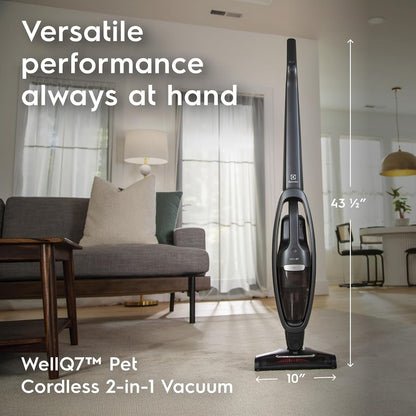 Electrolux WellQ7 Pet Cordless 2-in-1 Vacuum Cleaner with Motorized PetPro+ Nozzle for Easy Pet