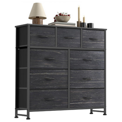 Sweetcrispy 9 Drawer Fabric Dresser Storage Tower Drawer Organizer