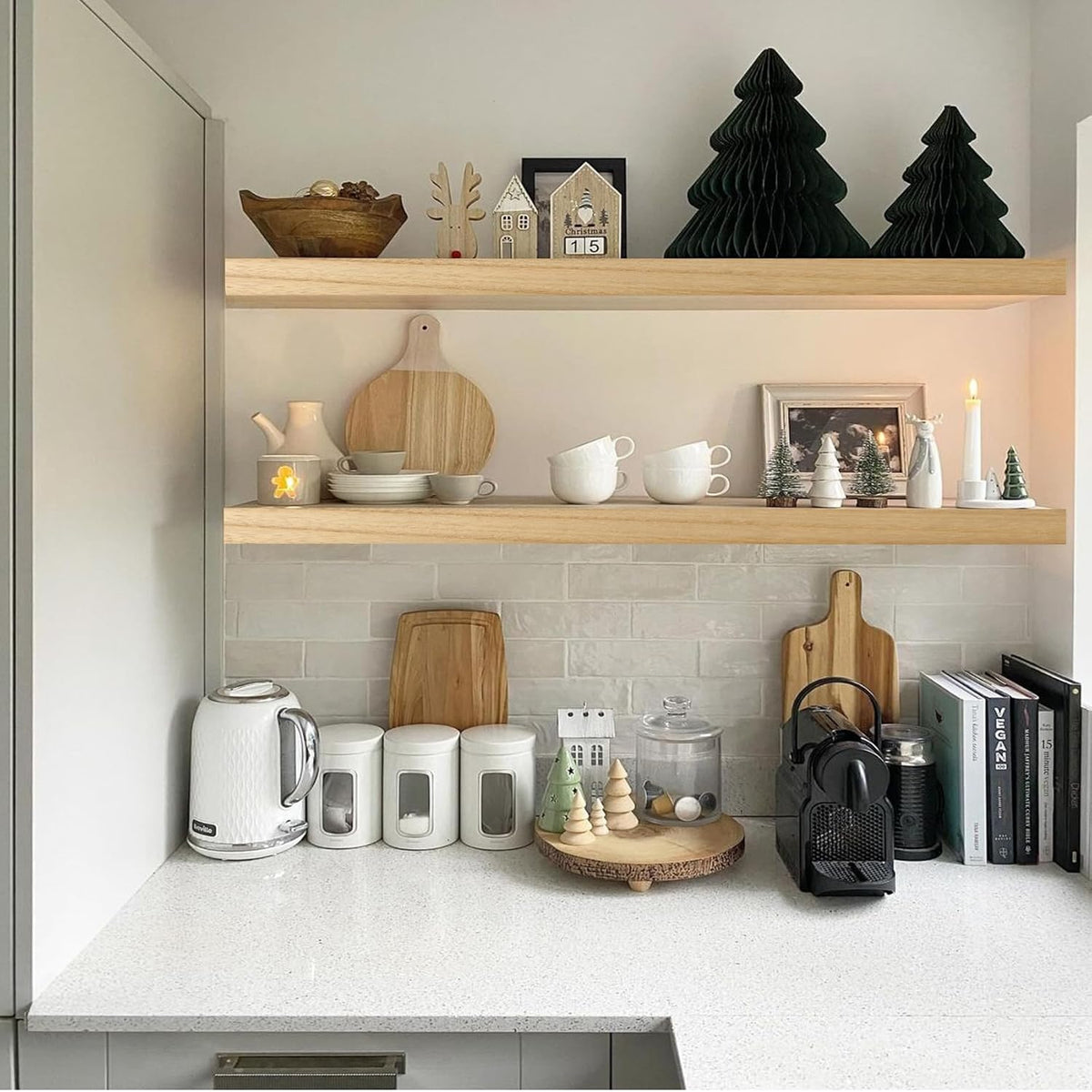 IAE Floating Wall Shelves 36 inch,Bathroom Shelves Wall Mounted,Invisible Shelves Floating Kitchen