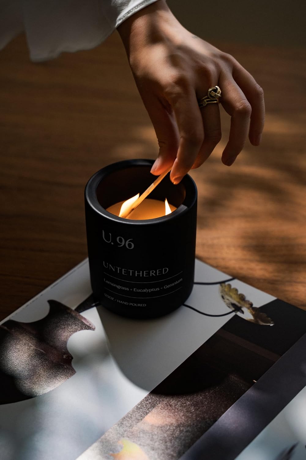 U.96 Luxury Scented Candle – Lemongrass, Eucalyptus & Amber | Hand-Poured in USA w/ 100% Natural
