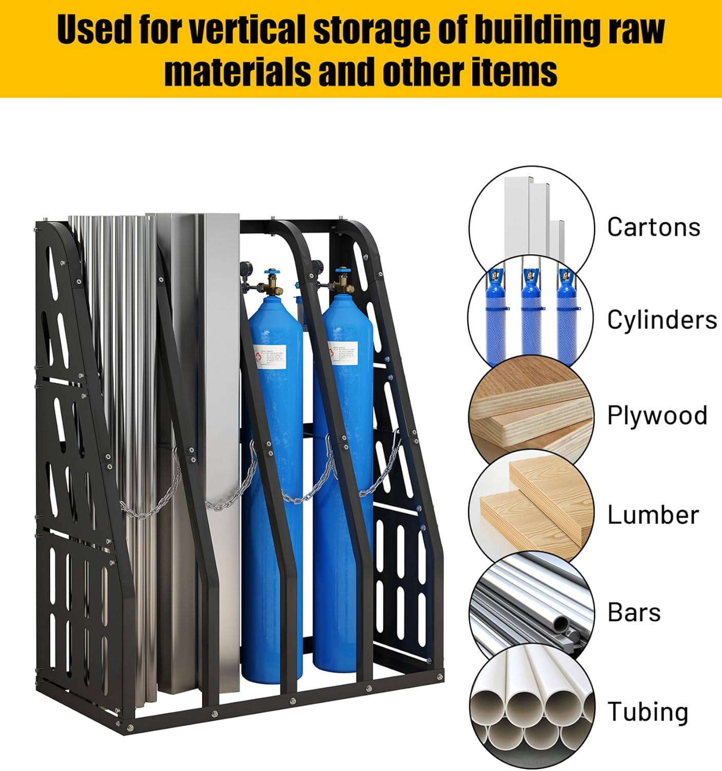 Vertical Bar Rack Standing Steel Vertical Long Parts Industrialized Large Capacity Storage Racks