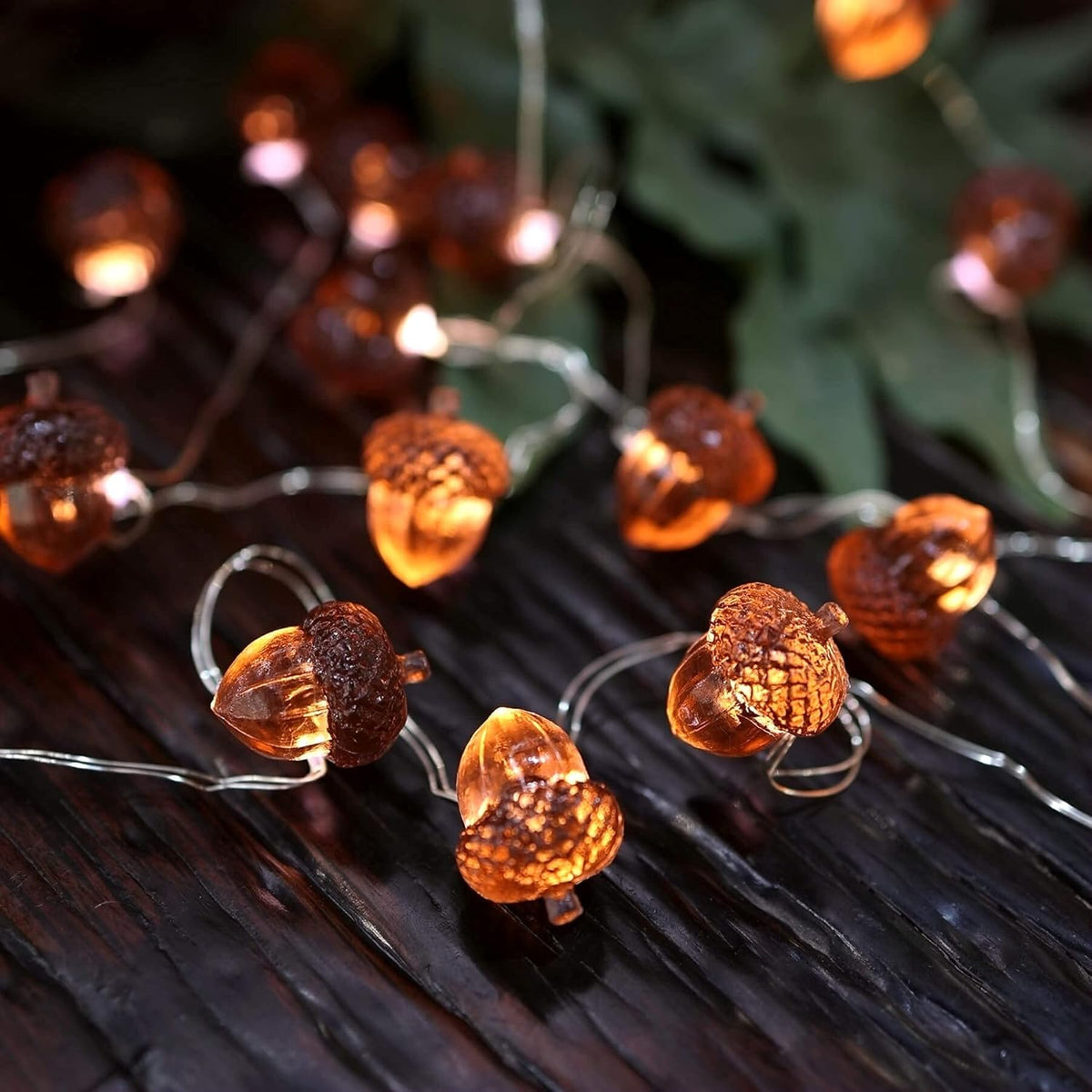 Thanksgiving Acorn Lights Fall Garland Decorative Fairy String Light Cute Novelty Lights 30 LEDs 10