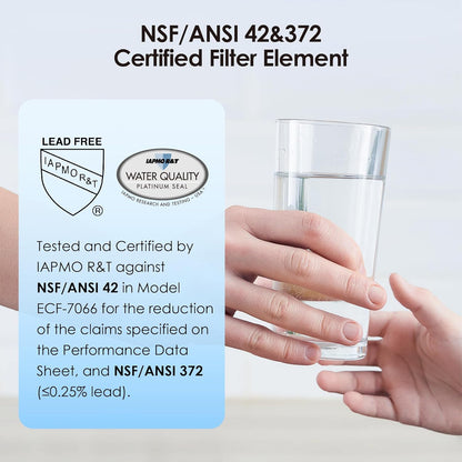 Waterdrop NSF/ANSI 42&372 Standard Gravity Water Filter, Replacement for Berkey® BB9-2® Black