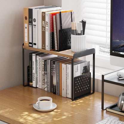 Mitus Shelf Organizer and Storage, Tiered Wood Cabinet Rack for The Kitchen Counter, Bathroom