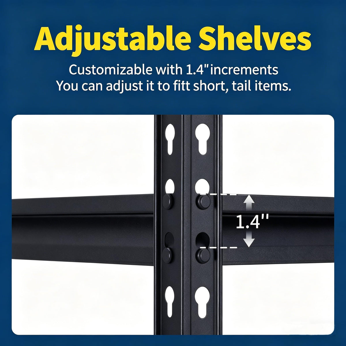 EliteEdge Heavy Duty Garage Storage Shelves 5-Tier Metal Adjustable Shelving Unit Storage Shelving