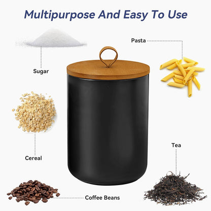 Ceramic Storage Jars, Modern Elegant Highly Polished Airtight Gorgeous Storage Canisters with